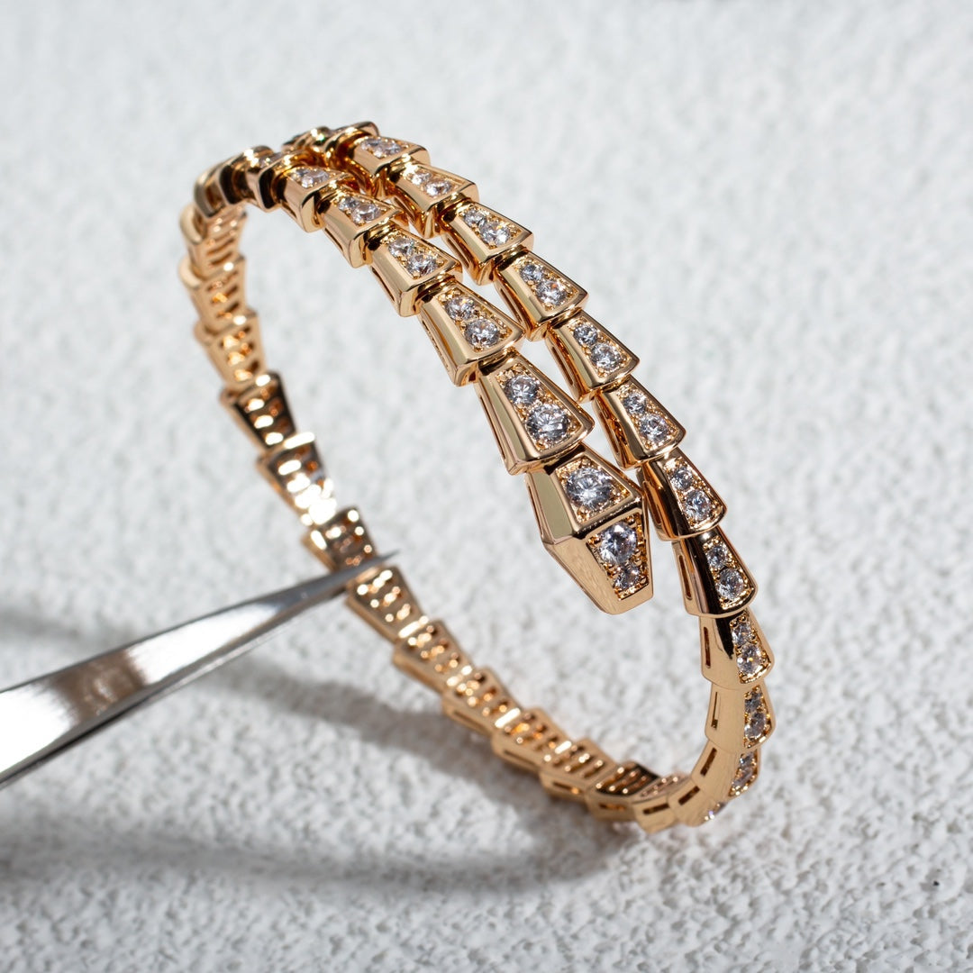 [Stars Jewelry]SERPENTI BRACELET 6.8MM PINK GOLD DIAMOND