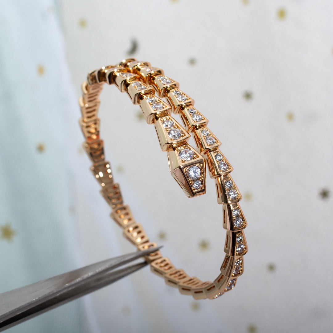 [Stars Jewelry]SERPENTI BRACELET 6.8MM PINK GOLD DIAMOND