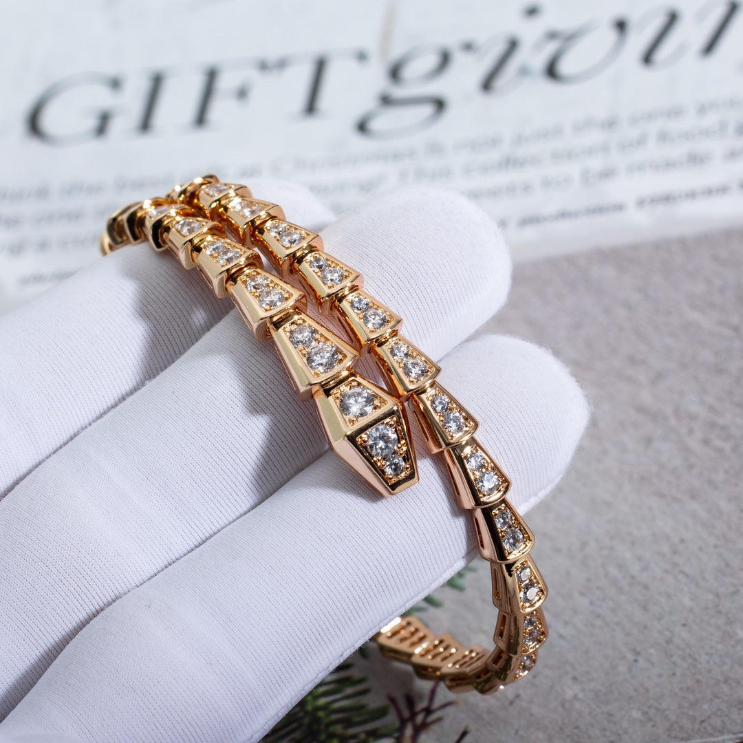 [Stars Jewelry]SERPENTI BRACELET 6.8MM PINK GOLD DIAMOND