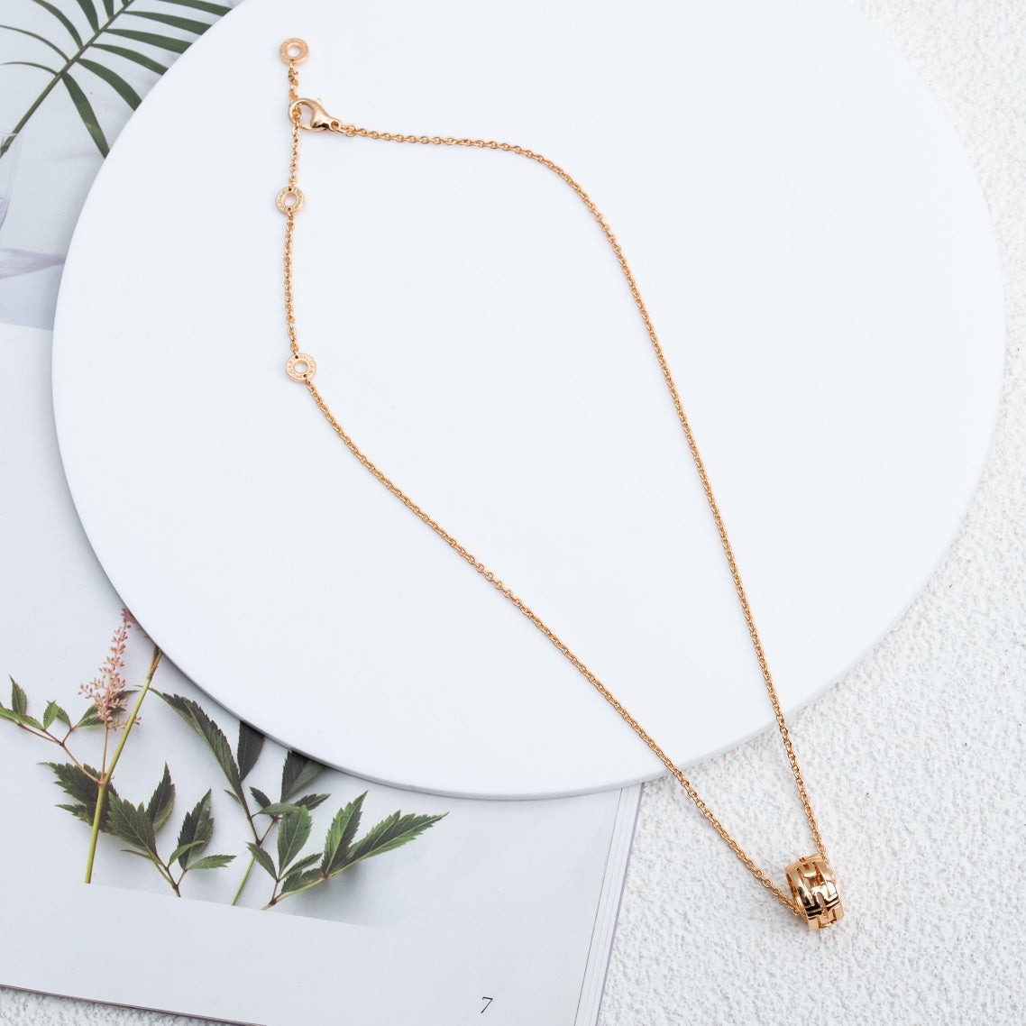 [Stars Jewelry]PARENTESI NECKLACE PINK GOLD