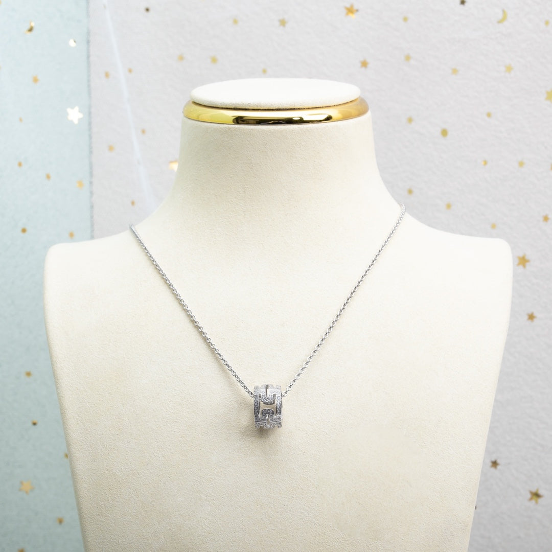 [Stars Jewelry]PARENTESI NECKLACE SILVER DIAMOND