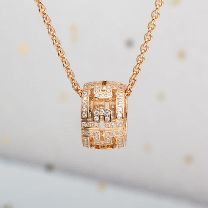 [Stars Jewelry]PARENTESI NECKLACE PINK GOLD DIAMOND