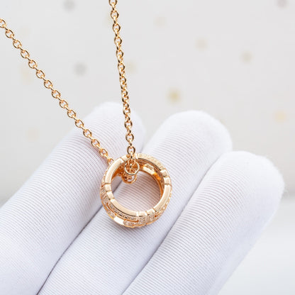 [Stars Jewelry]PARENTESI NECKLACE PINK GOLD DIAMOND