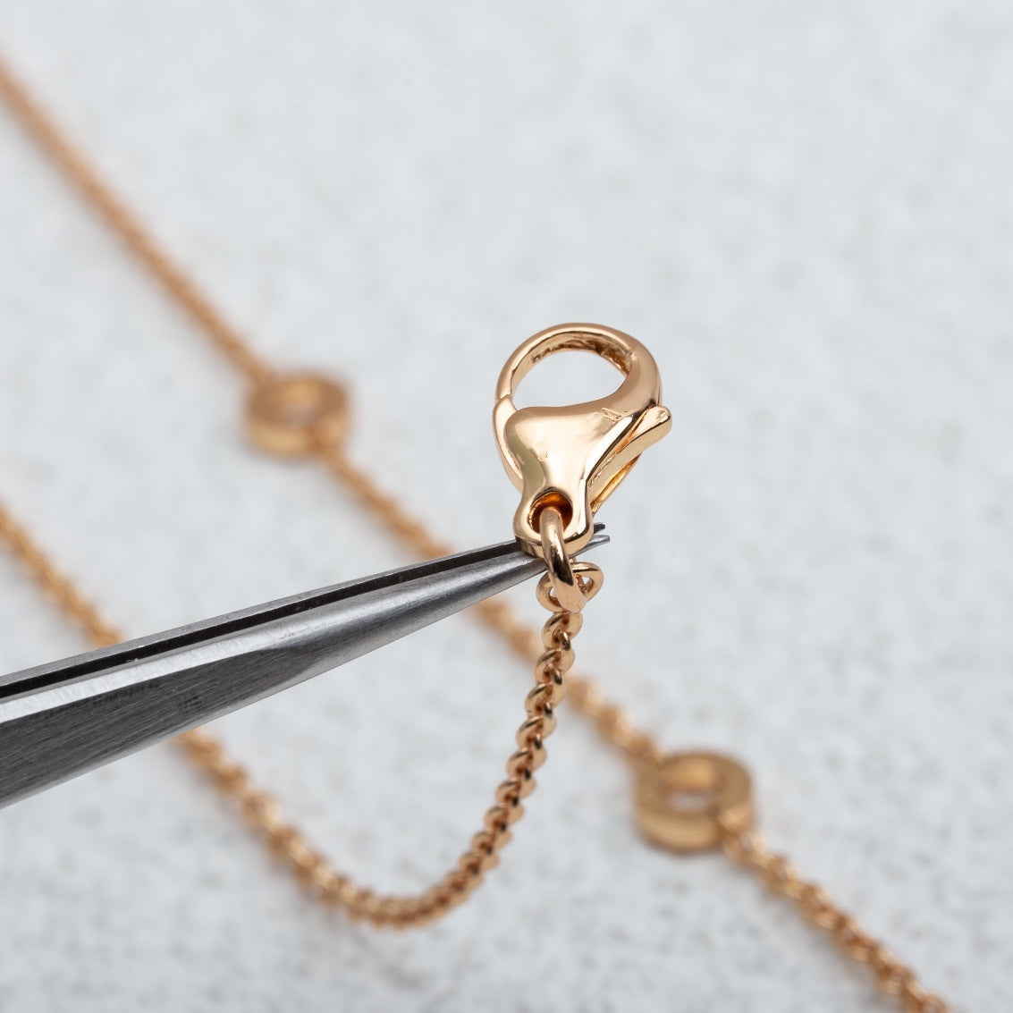 [Stars Jewelry]PARENTESI NECKLACE PINK GOLD DIAMOND