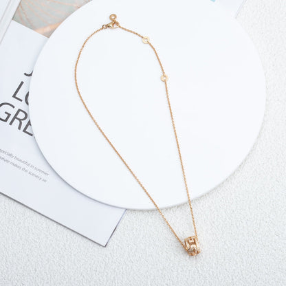 [Stars Jewelry]PARENTESI NECKLACE PINK GOLD DIAMOND