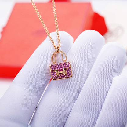 [Stars Jewelry]CONSTANCE PEDANT PURPLE DIAMOND NECKLACE