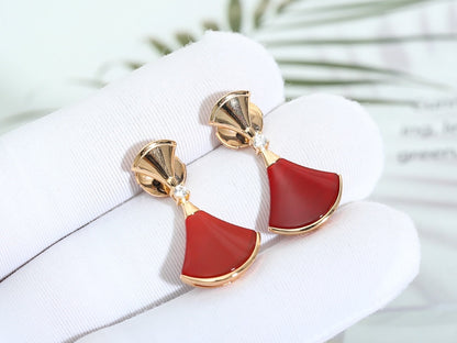 [Stars Jewelry]DREAM Carnelian PINK GOLD EARRINGS
