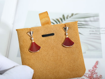 [Stars Jewelry]DREAM Carnelian PINK GOLD EARRINGS