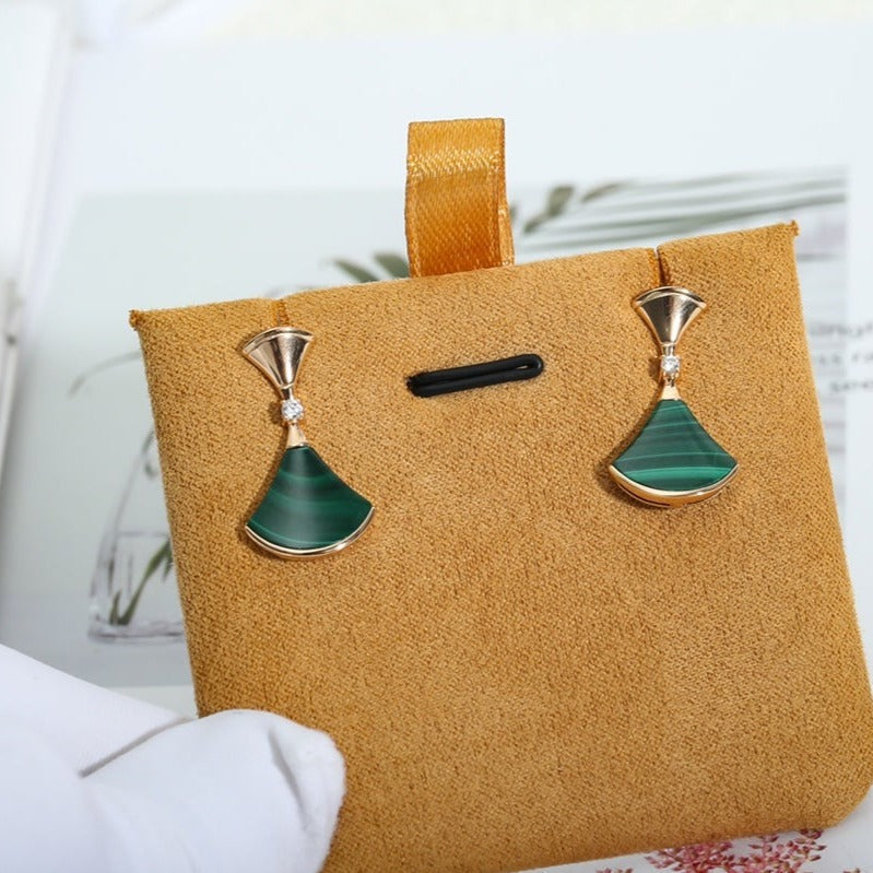 [Stars Jewelry]DREAM MALACHITE PINK GOLD EARRINGS