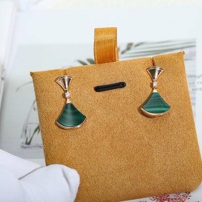 [Stars Jewelry]DREAM MALACHITE PINK GOLD EARRINGS