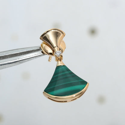 [Stars Jewelry]DREAM MALACHITE PINK GOLD EARRINGS