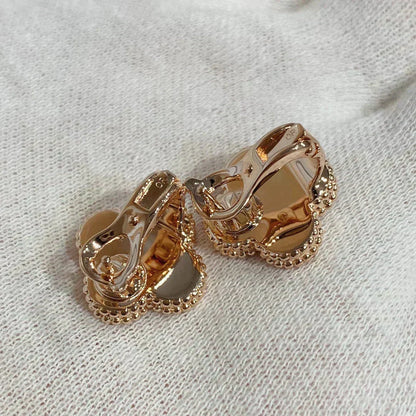 [Stars Jewelry]CLOVER MEDIUM 1 MOTIFS CARNELIAN  DIAMOND earrings