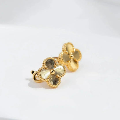 [Stars Jewelry]CLOVER MEDIUM 1 MOTIFS LASER EARRINGS