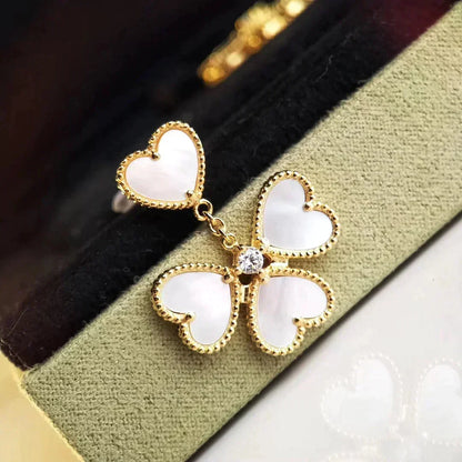 [Stars Jewelry]CLOVER SWEET WHITE MOP EARRINGS