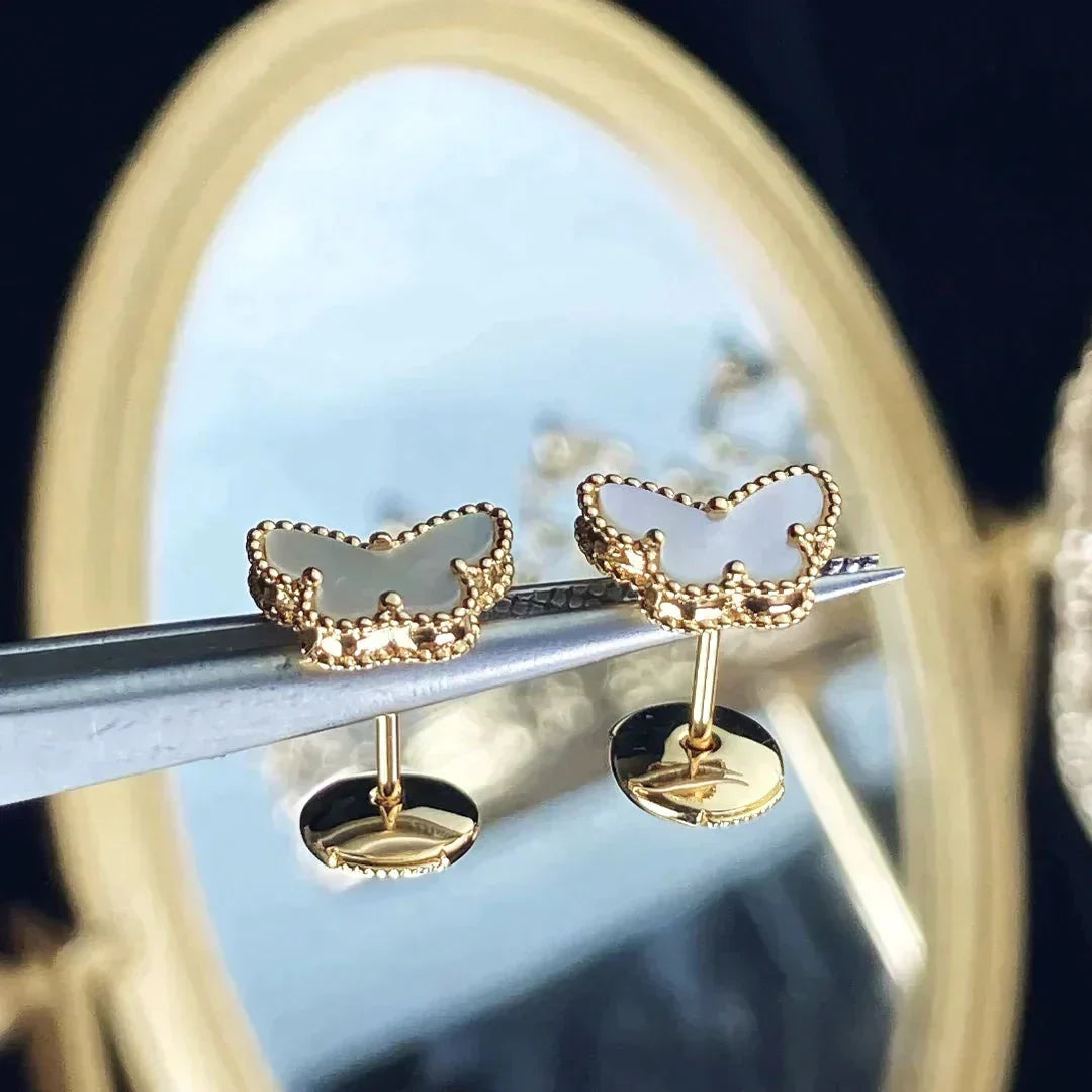 [Stars Jewelry]SWEET BUTTERFLY MOP EARSTUDS