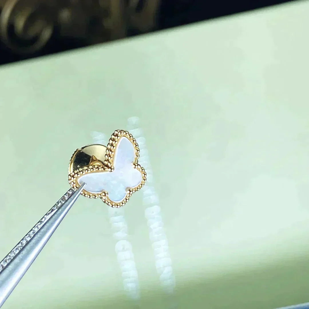 [Stars Jewelry]SWEET BUTTERFLY MOP EARSTUDS
