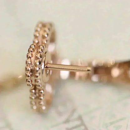 [Stars Jewelry]CLOVER MEDIUM 1 MOTIFS FUll DIAMOND EARRINGS