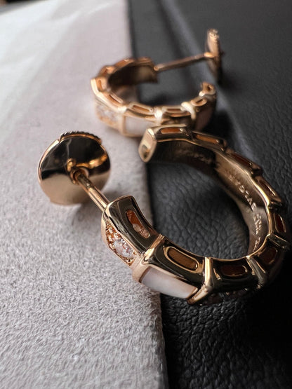 [Stars Jewelry]SERPENTI MOP PINK GOLD EARRINGS