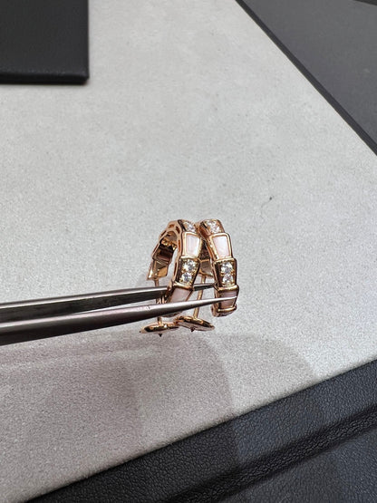 [Stars Jewelry]SERPENTI MOP PINK GOLD EARRINGS