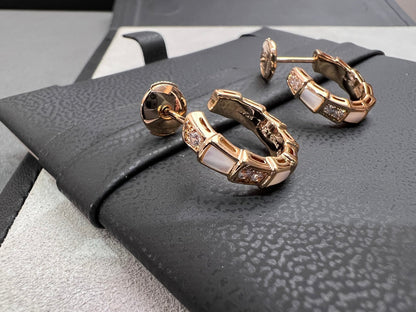 [Stars Jewelry]SERPENTI MOP PINK GOLD EARRINGS