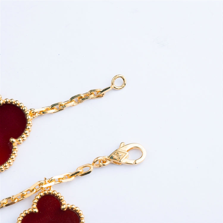 [Stars Jewelry]CLOVER BRACELET 5 MOTIFS CARNELIAN TIGER EYE