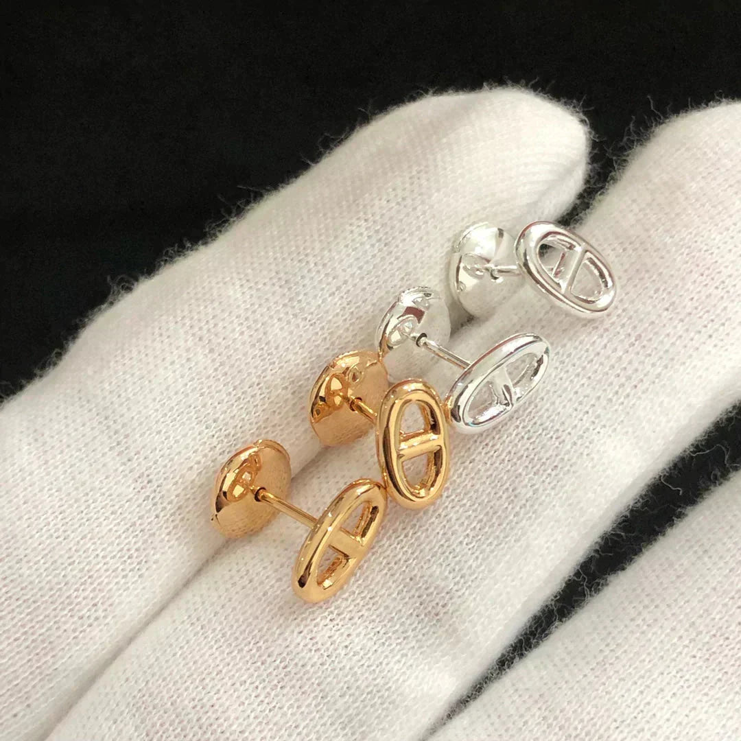 [Stars Jewelry]CHAINE SMALL EARRINGS GOLD AND SILVER