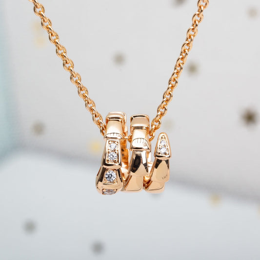 [Stars Jewelry]SERPENTI PINK GOLD NECKLACE DIAMOND