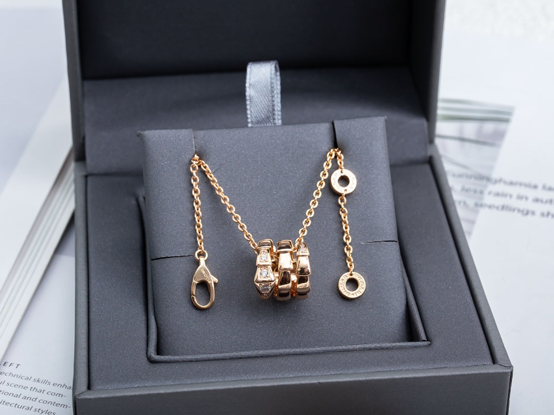[Stars Jewelry]SERPENTI PINK GOLD NECKLACE DIAMOND