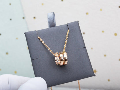 [Stars Jewelry]SERPENTI PINK GOLD NECKLACE DIAMOND