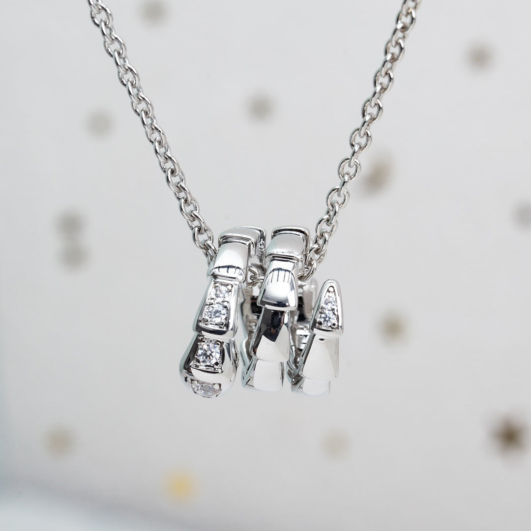 [Stars Jewelry]SERPENTI SILVER NECKLACE DIAMOND