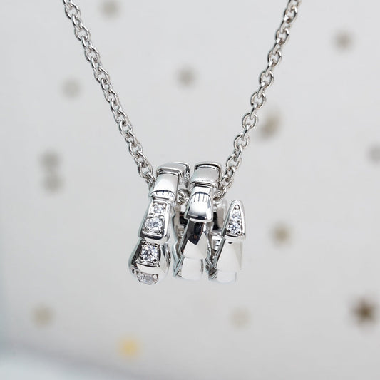[Stars Jewelry]SERPENTI SILVER NECKLACE DIAMOND