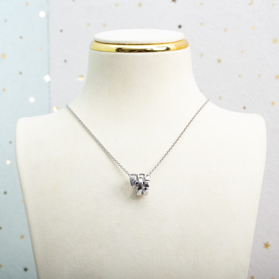 [Stars Jewelry]SERPENTI SILVER NECKLACE DIAMOND