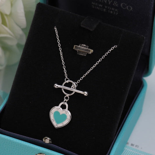 [Stellar jewels]DOUBLE HEART BLUE NECKLACE