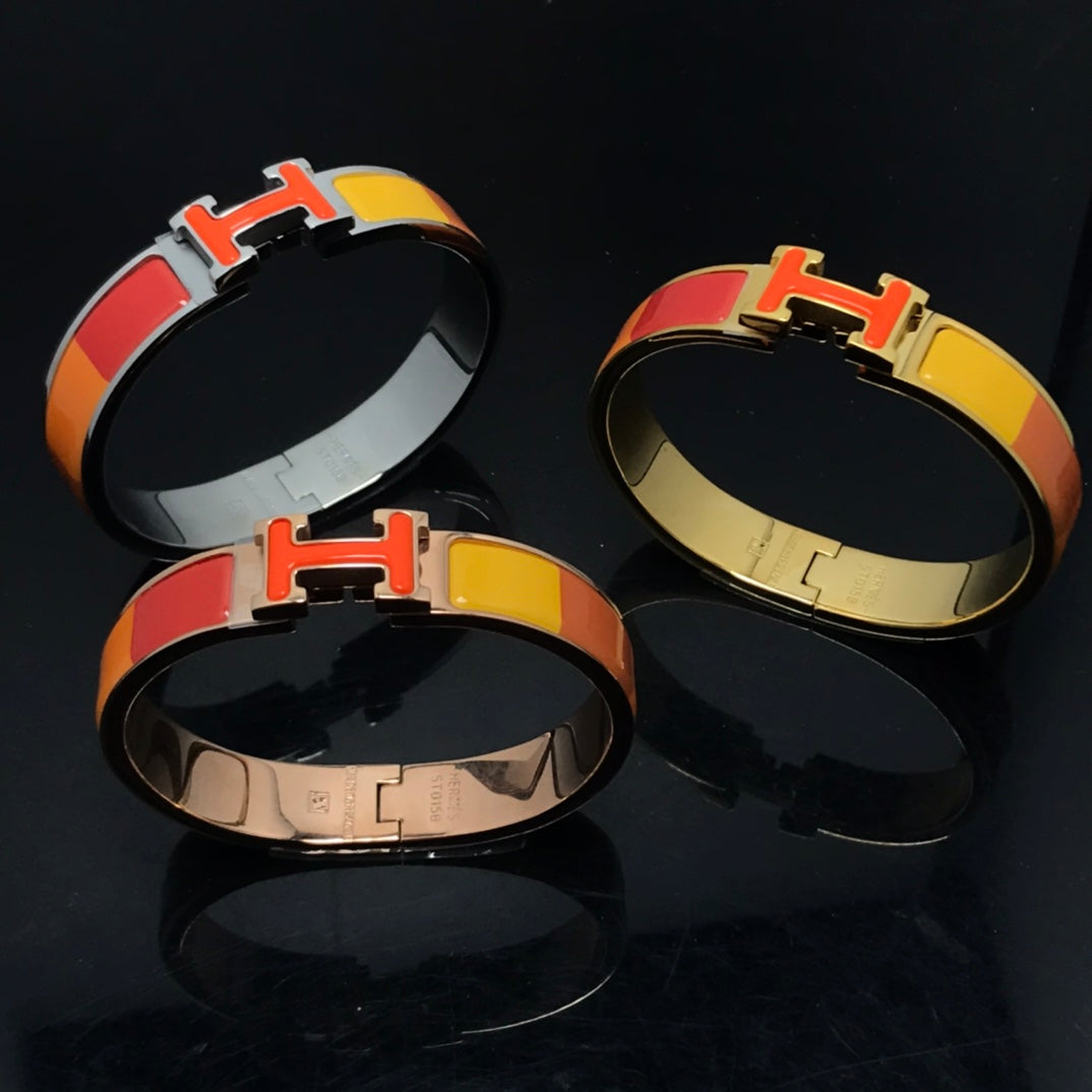 [Stars Jewelry]H BRACELET ORANGE RAINBOW CERAMIC