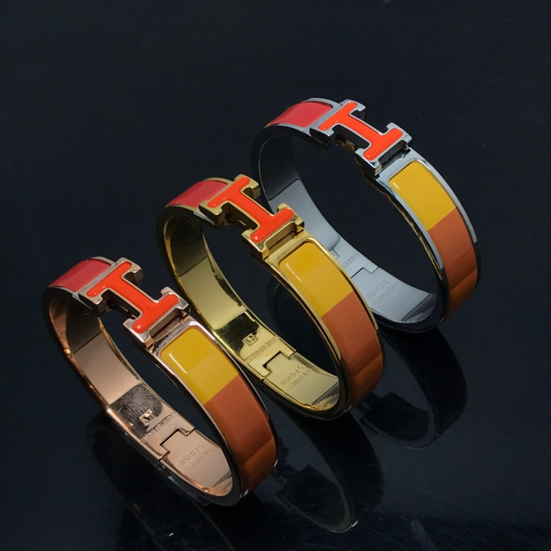 [Stars Jewelry]H BRACELET ORANGE RAINBOW CERAMIC
