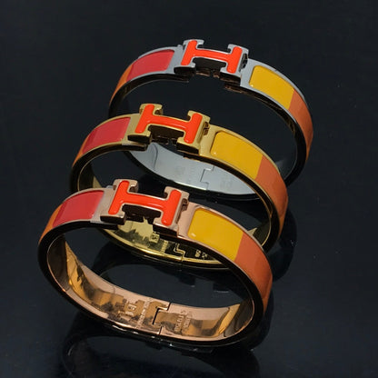 [Stars Jewelry]H BRACELET ORANGE RAINBOW CERAMIC