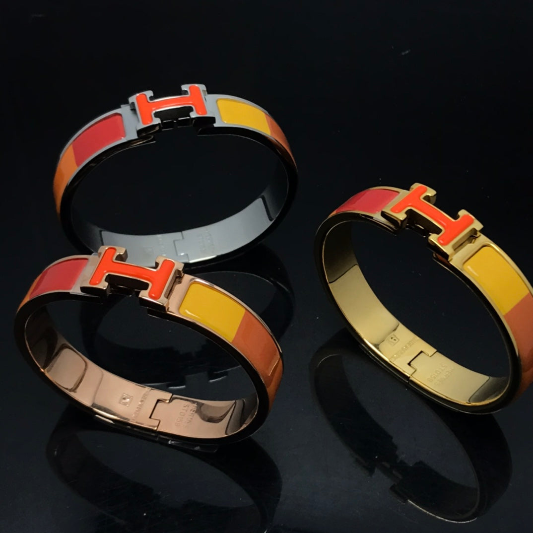 [Stars Jewelry]H BRACELET ORANGE RAINBOW CERAMIC