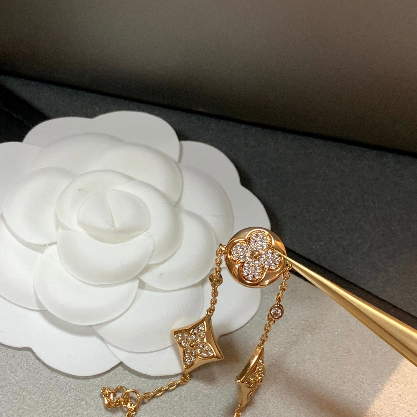 [Stars Jewelry]STAR AND SUN 4 MOTIFS GOLD DIAMONDS BRACELET