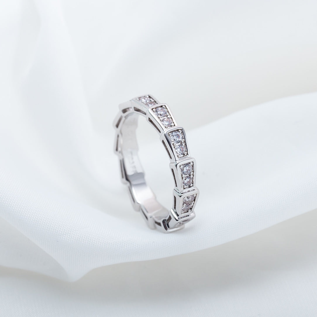 [Stars Jewelry]SERPENTI RING SILVER DIAMOND PAVED 3MM