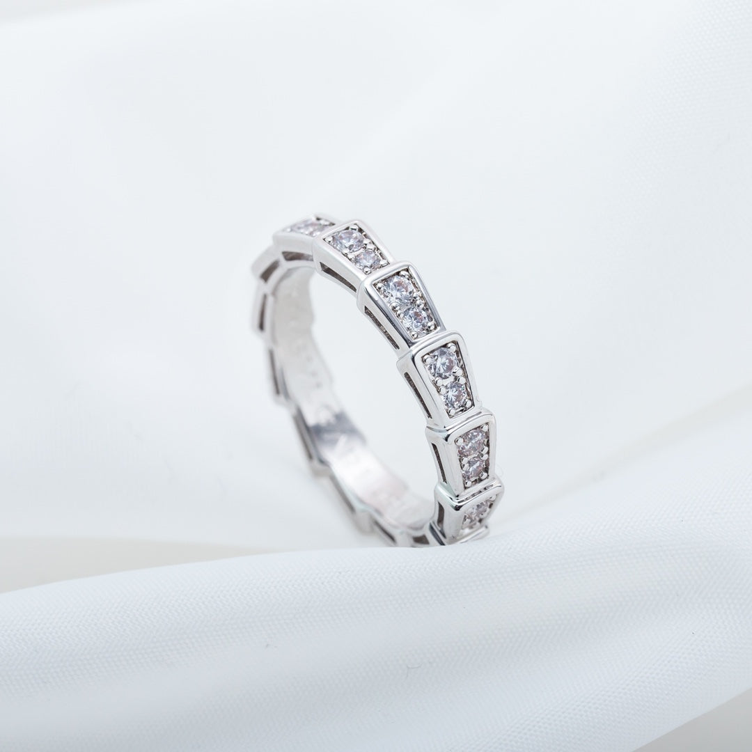 [Stars Jewelry]SERPENTI RING SILVER DIAMOND PAVED 3MM
