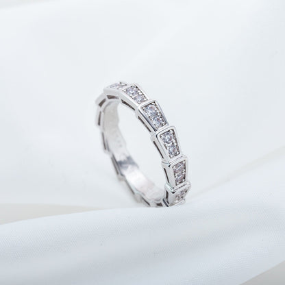 [Stars Jewelry]SERPENTI RING SILVER DIAMOND PAVED 3MM