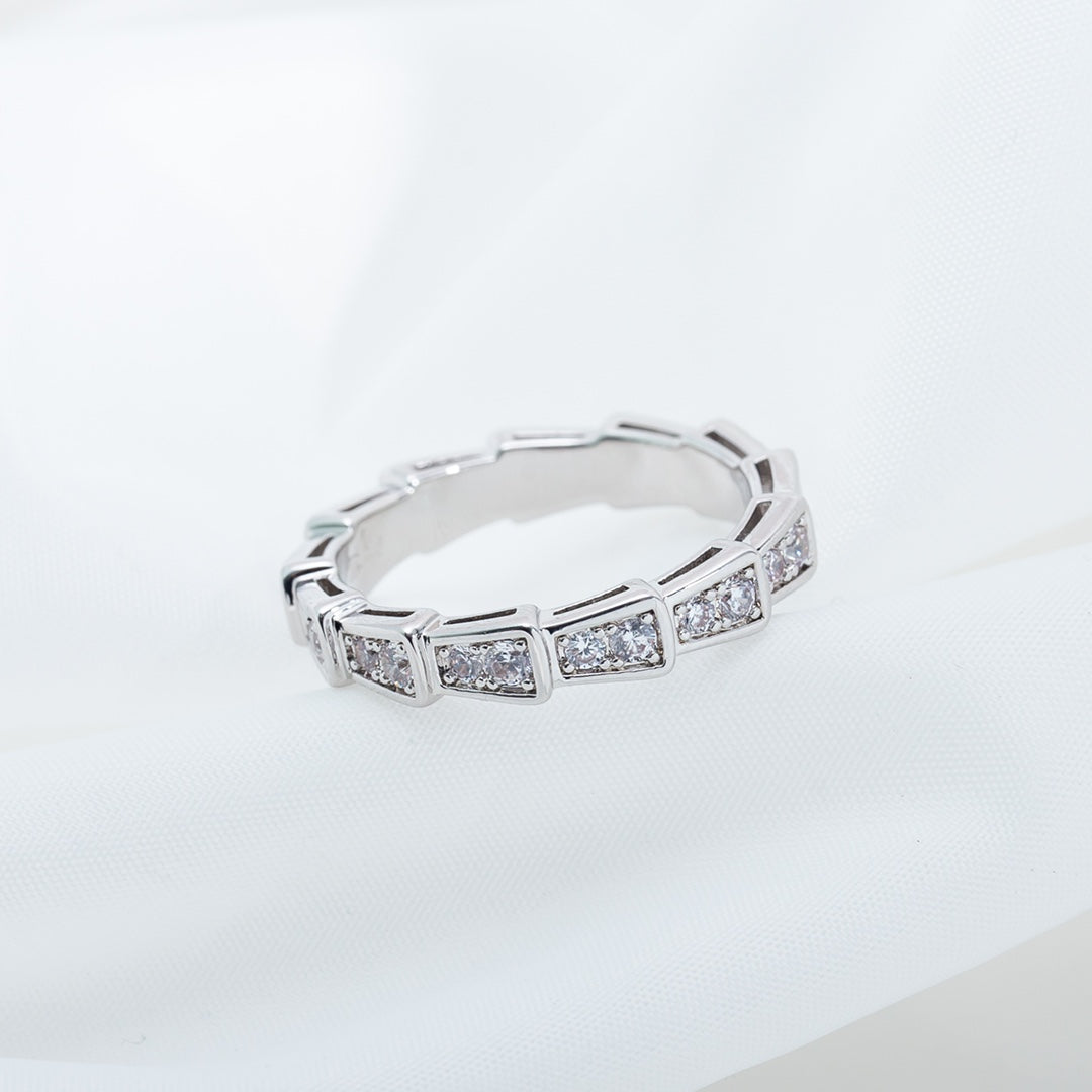 [Stars Jewelry]SERPENTI RING SILVER DIAMOND PAVED 3MM