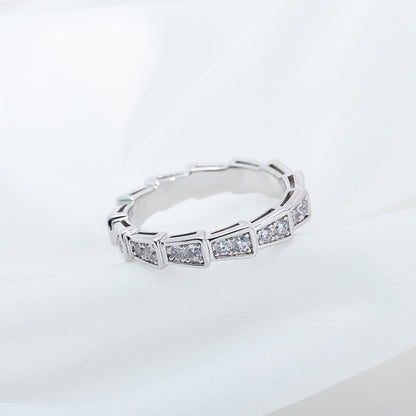 [Stars Jewelry]SERPENTI RING SILVER DIAMOND PAVED 3MM