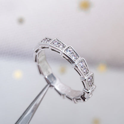 [Stars Jewelry]SERPENTI RING SILVER DIAMOND PAVED 3MM