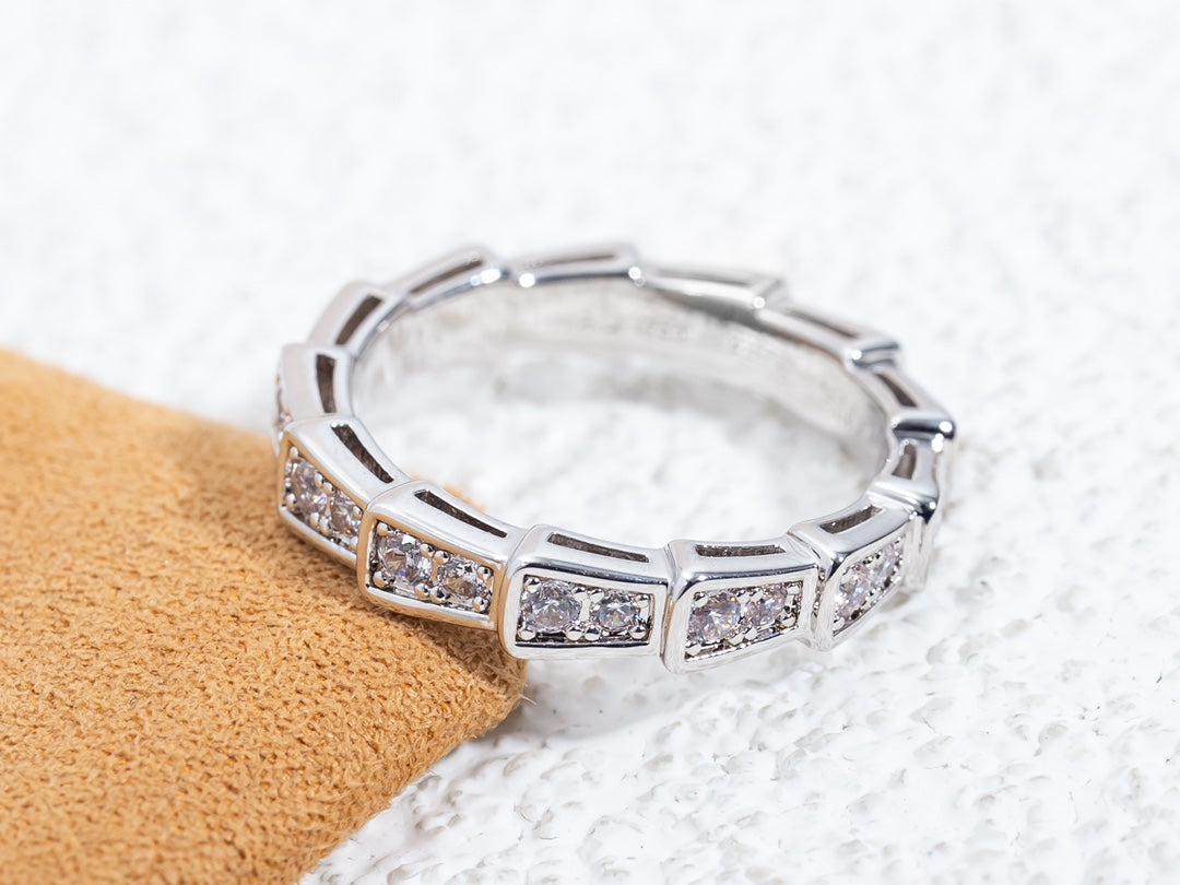 [Stars Jewelry]SERPENTI RING SILVER DIAMOND PAVED 3MM