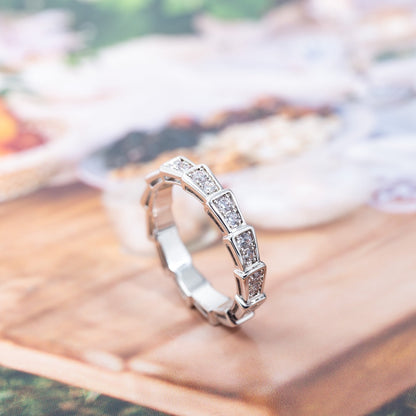 [Stars Jewelry]SERPENTI RING SILVER DIAMOND PAVED 3MM
