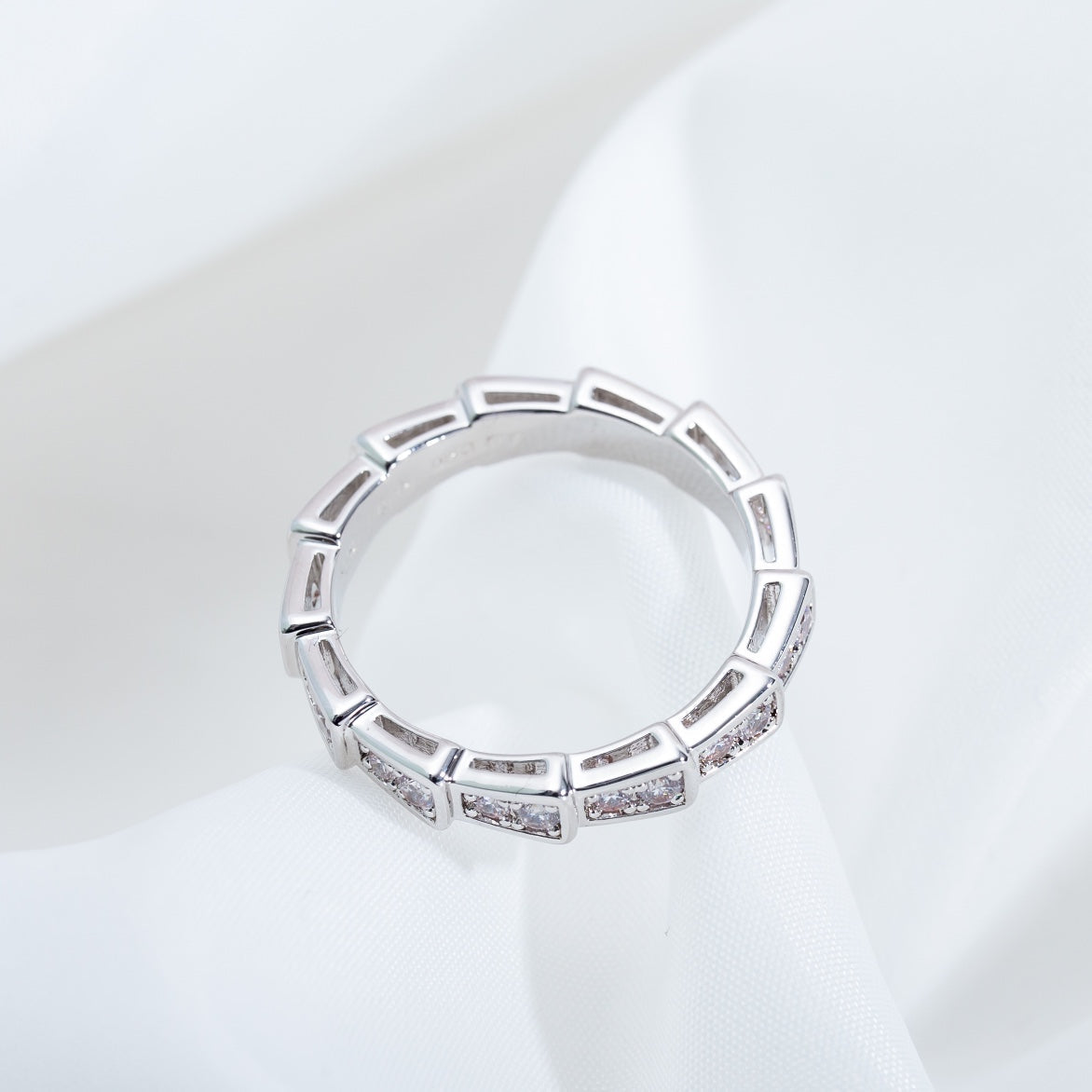 [Stars Jewelry]SERPENTI RING SILVER DIAMOND PAVED 3MM