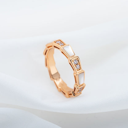[Stars Jewelry]SERPENTI RING PINK GOLD DIAMOND MOP 3MM