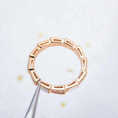 [Stars Jewelry]SERPENTI RING PINK GOLD DIAMOND MOP 3MM