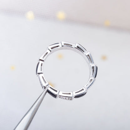 [Stars Jewelry]SERPENTI RING SILVER  DIAMOND BLACK MOP 3MM
